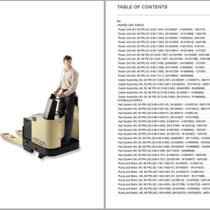 Crown Pallet PR Parts Catalog Service Manual