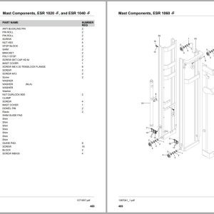 Crown Reach ESR 1000 Parts Catalog Service Manual