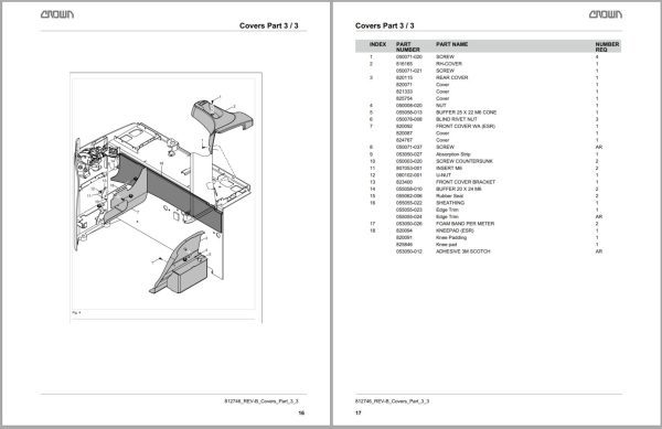 Crown Reach ESR 5000 Parts Catalog Service Manual