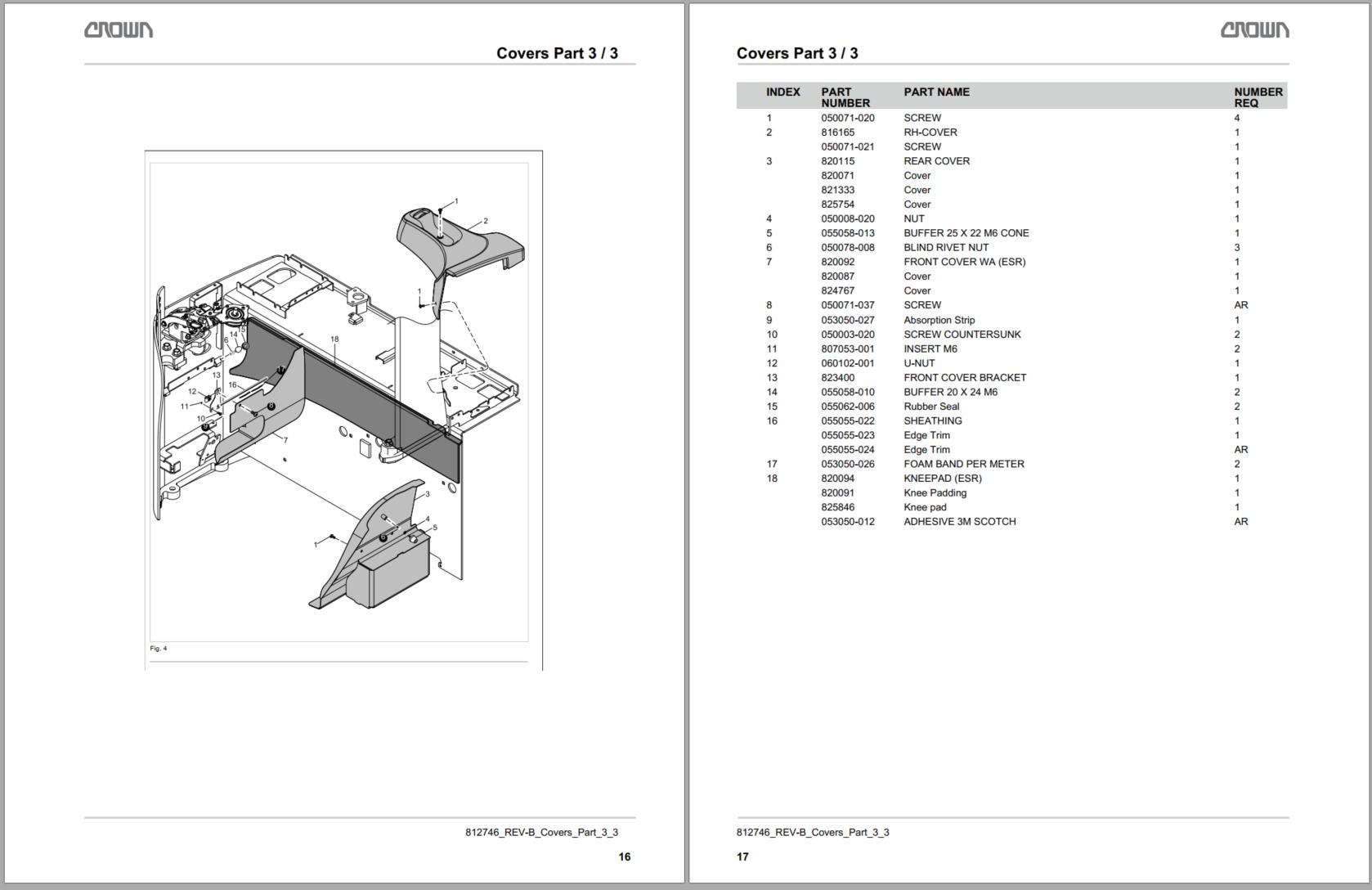 Crown Reach ESR 5000 Parts Catalog, Service Manual