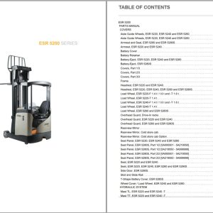 Crown Reach ESR 5200 Parts Catalog Service Manual
