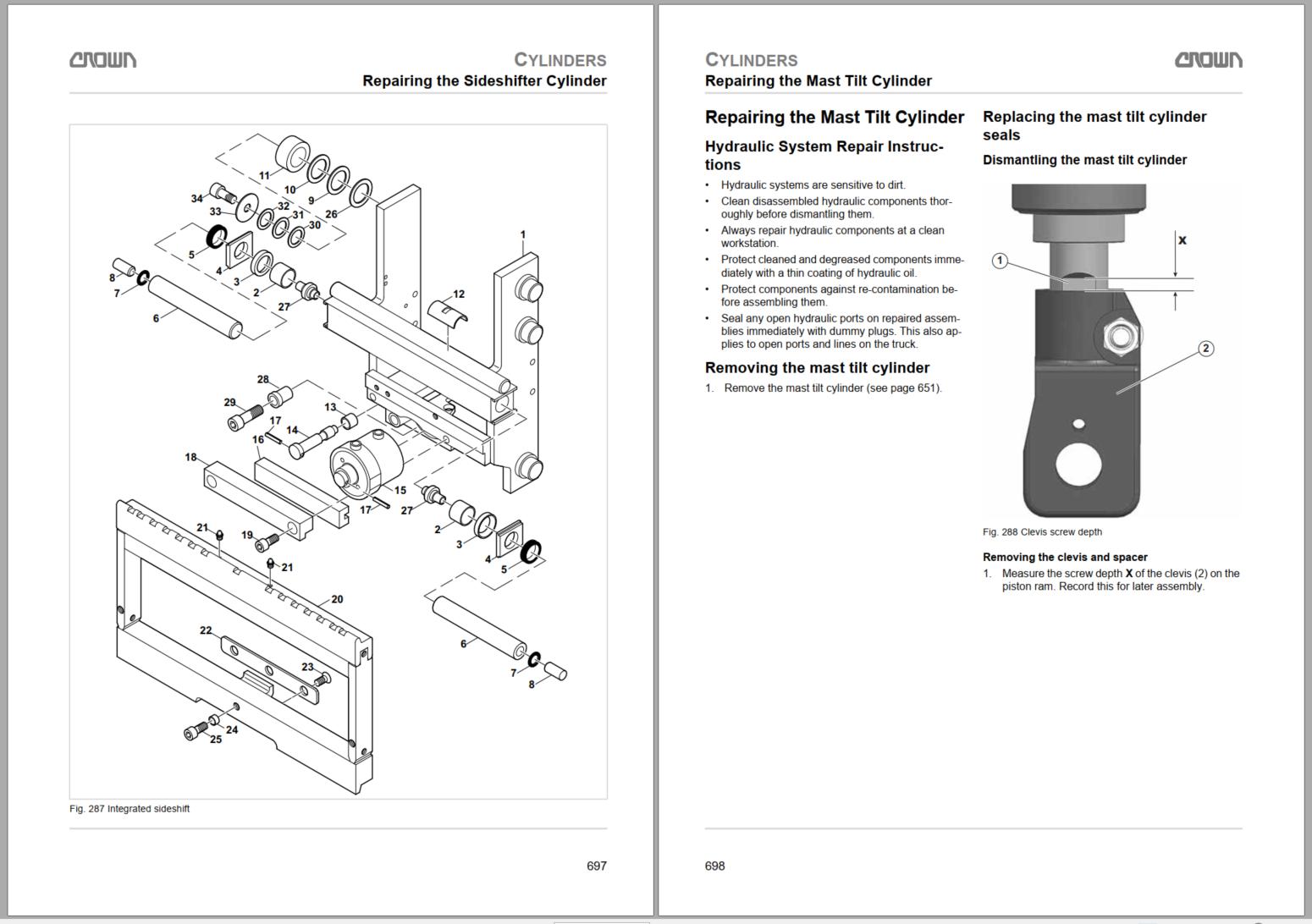 Crown Reach ESR 5200 Parts Catalog, Service Manual