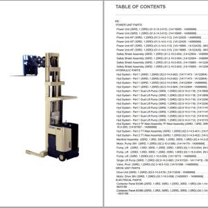 Crown Reach RD Parts Catalog Service Manual