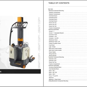 Crown Reach RM 1000 Parts Catalog Service Manual