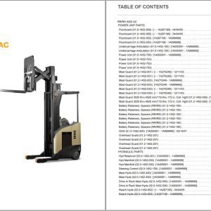 Crown Reach RR RD 5200 AC Parts Catalog Service Manual
