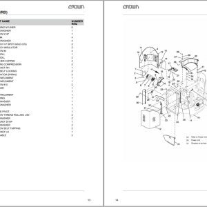 Crown Reach RR RD 5200S Parts Catalog Service Manual