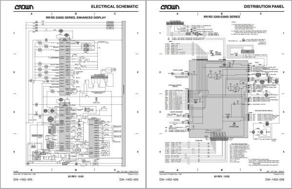 Crown Reach RR RD 5200S Parts Catalog Service Manual 1