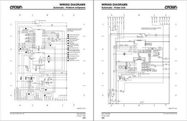 Crown Stock Picker SP 3500 3 Wheel Parts Catalog Service Manual 1