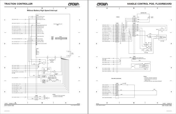 Crown Tow Tractor TR 3600 Parts Catalog Service Manual 1