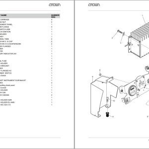 Crown Walkie Stacker ST 3000 Parts Catalog
