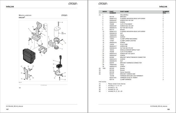 Crown Walkie Stacker ST 3000 Parts Catalog 1