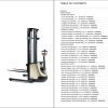 Crown Walkie Stacker ST3000 25 Parts Catalog Service Manual