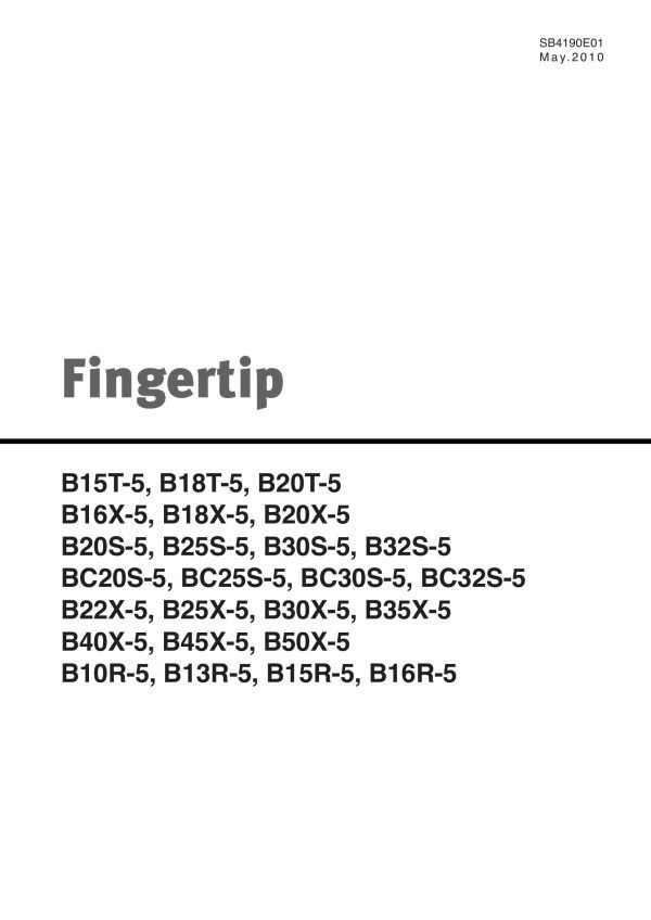Daewoo Forklift Fingertip ECU B15T 5 to B16R 5 Service Manual SB4190E01