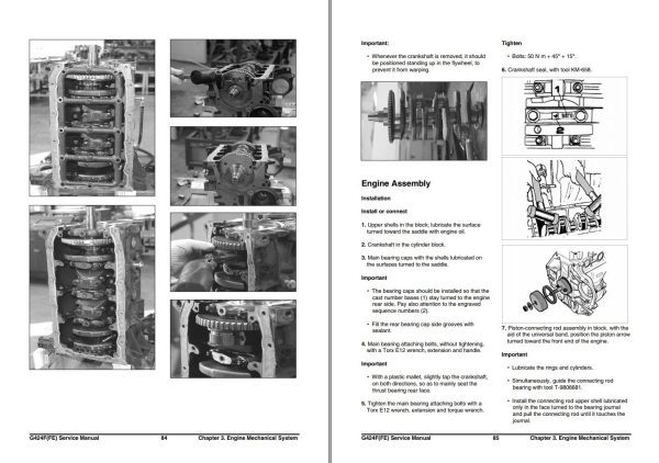 Daewoo LP Dual Fuel Engine G424FE G424F Service Manual SB4251E00 1