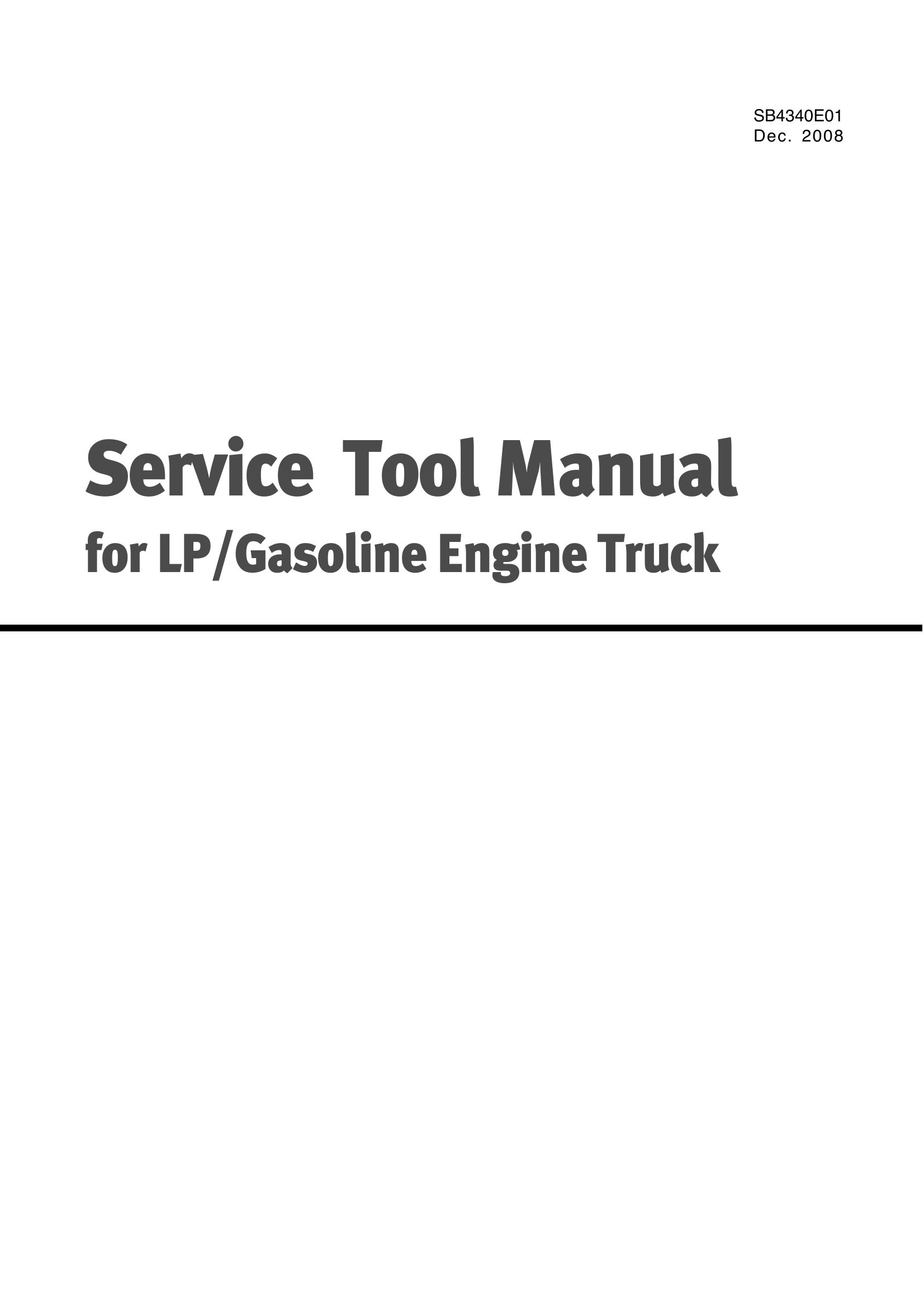 Daewoo LP Gasoline Engine Truck Service Tool Manual SB4340E01