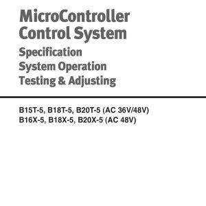 Daewoo MicroController Control System B15T 5 to B20X 5 Testing Adjusting SB4177E04