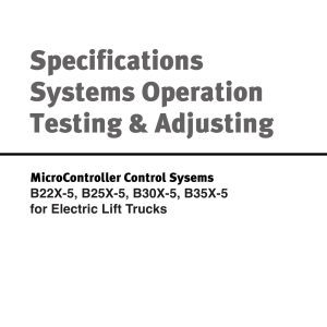 Daewoo MicroController Control System B22X 5 to B35X 5 Testing Adjusting SB4207E01