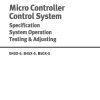Daewoo MicroController Control System B40X 5 to B50X 5 Testing Adjusting SB4303E00