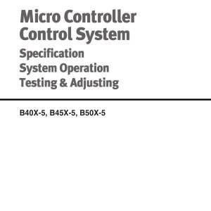 Daewoo MicroController Control System B40X 5 to B50X 5 Testing Adjusting SB4303E00