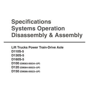 Daewoo Power Train D100 to D160S 5 Diassembly Assembly SB4013E01