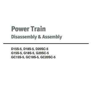 Daewoo Power Train D15S 5 to GC20SC 5 Diassembly Assembly SB4248E00