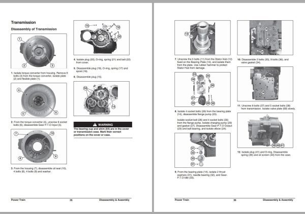 Daewoo Power Train D35S 5 to GC55C 5 Service Manual SB4264E00 1