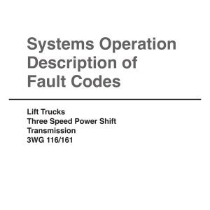 Daewoo Powershift Trans. 3WG 116 161 Fault Codes SB4121E01