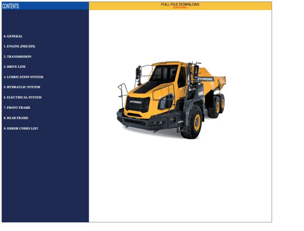 Hyundai CERES Heavy Equipment Service Manual Updated 03.2023 Offline DVD 6