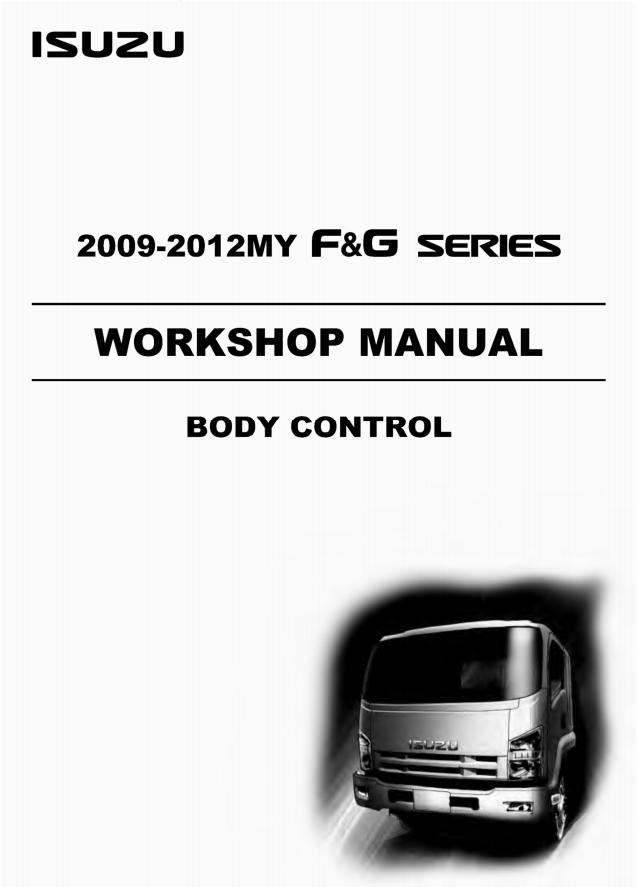 Isuzu Truck FG09 E Workshop Manual