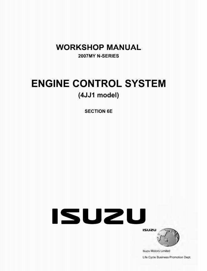 Isuzu Truck FX FY GX11 E Workshop Manual