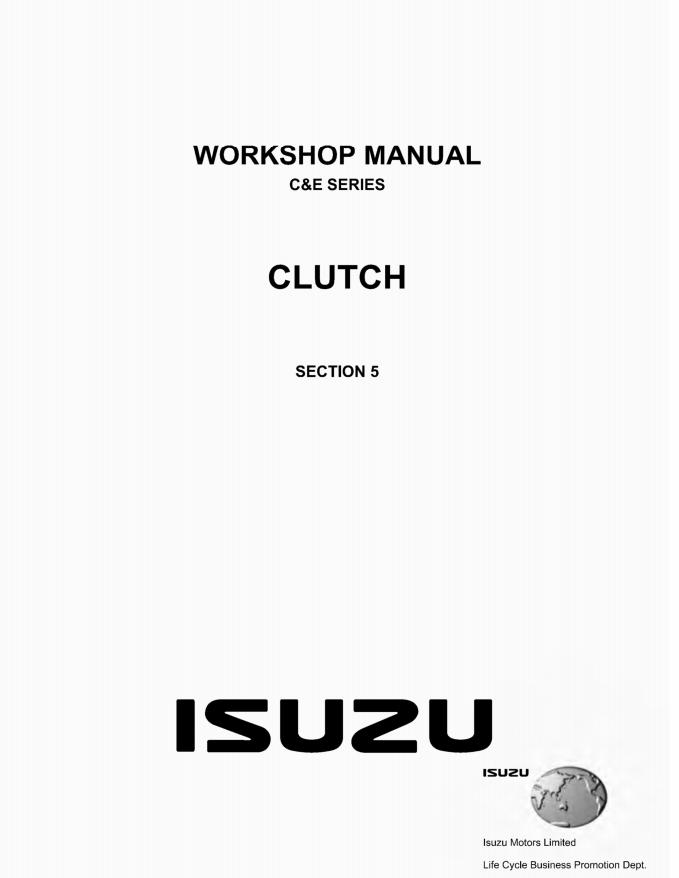 Isuzu Truck HDT06 E Clutch Workshop Manual