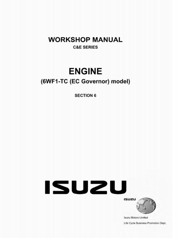 Isuzu Truck HDT06 E Workshop Manual