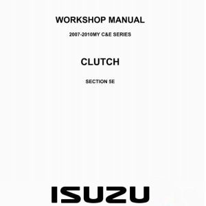 Isuzu Truck HDT07 E Clutch Workshop Manual