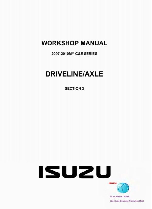 Isuzu Truck HDT07 E Workshop Manual
