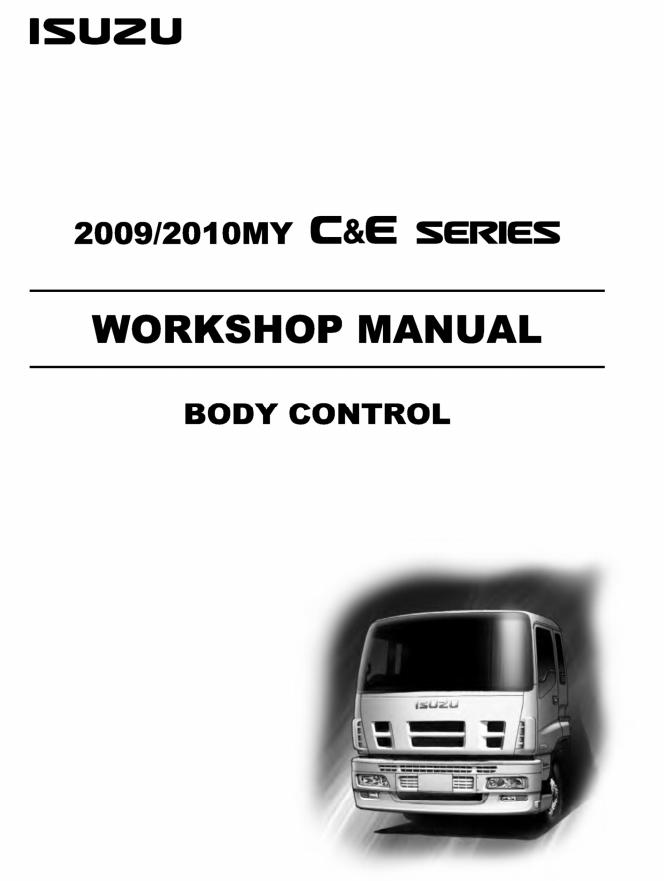 Isuzu Truck HDT09 E Workshop Manual