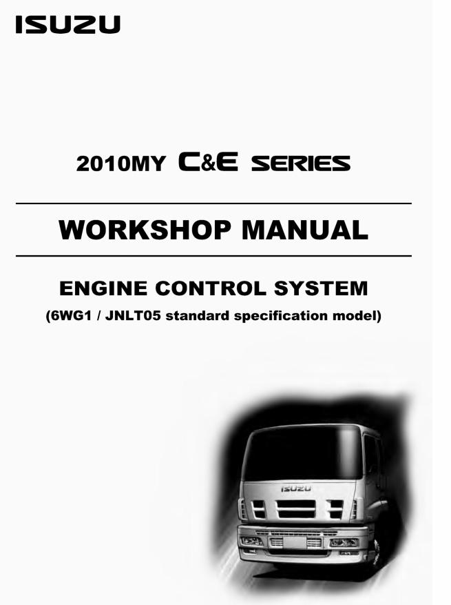 Isuzu Truck HDT10 E Engine and Engine Control System Workshop Manual