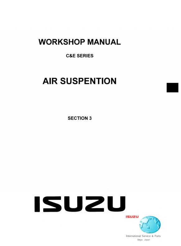 Isuzu Truck HDT96 02 01 E.S Workshop Manual