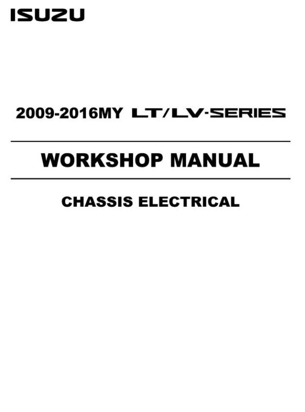 Isuzu Truck LT LV09 E Workshop Manual
