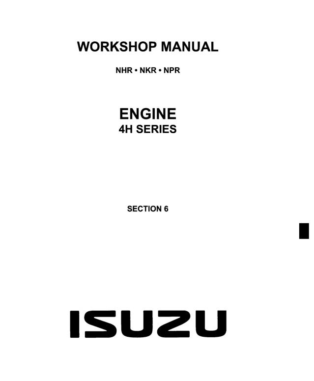 Isuzu Truck NR99 03 02 E.S Workshop Manual
