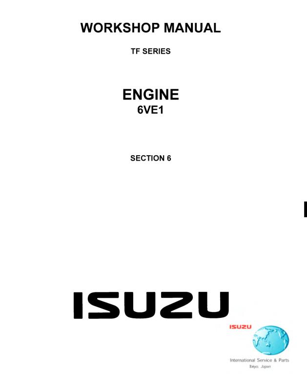 Isuzu Truck TF04 01 E Workshop Manual