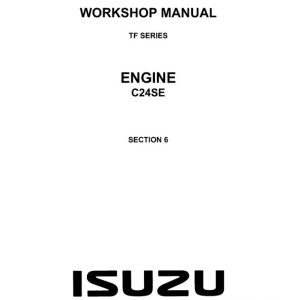 Isuzu Truck TF06 01 E Workshop Manual