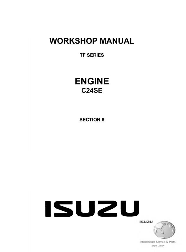 Isuzu Truck TF06 01 E Workshop Manual