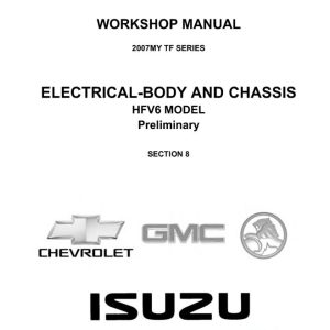 Isuzu Truck TF06 E Workshop Manual