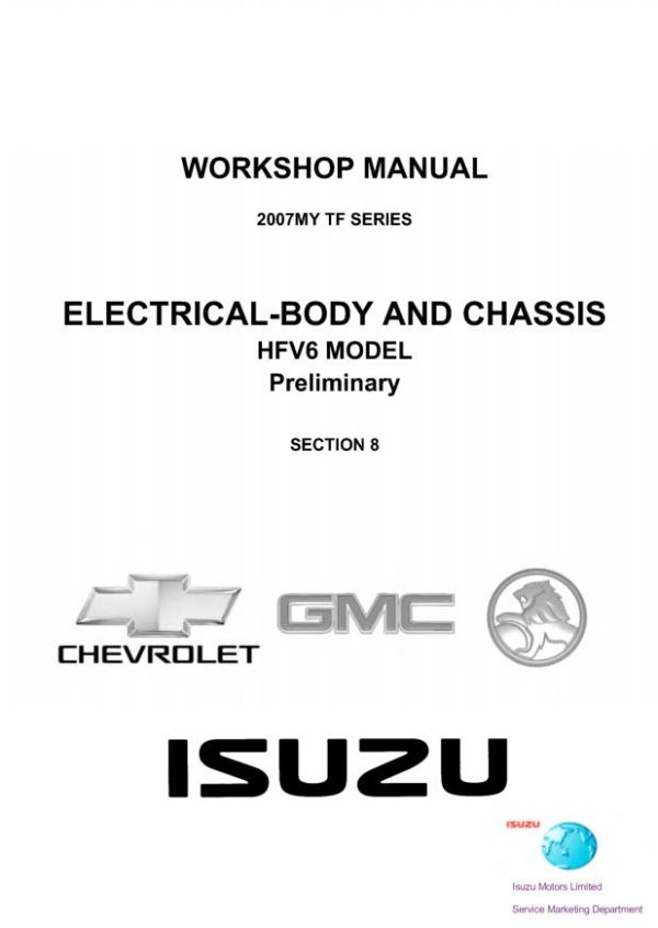 Isuzu Truck TF06 S Workshop Manual