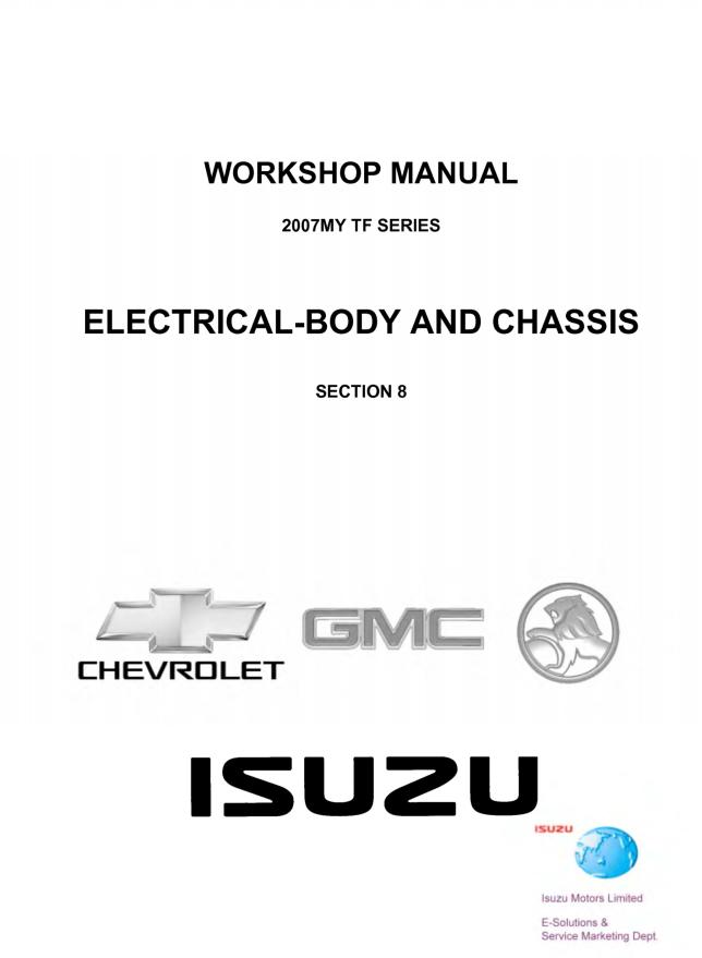 Isuzu Truck TF07 E Workshop Manual