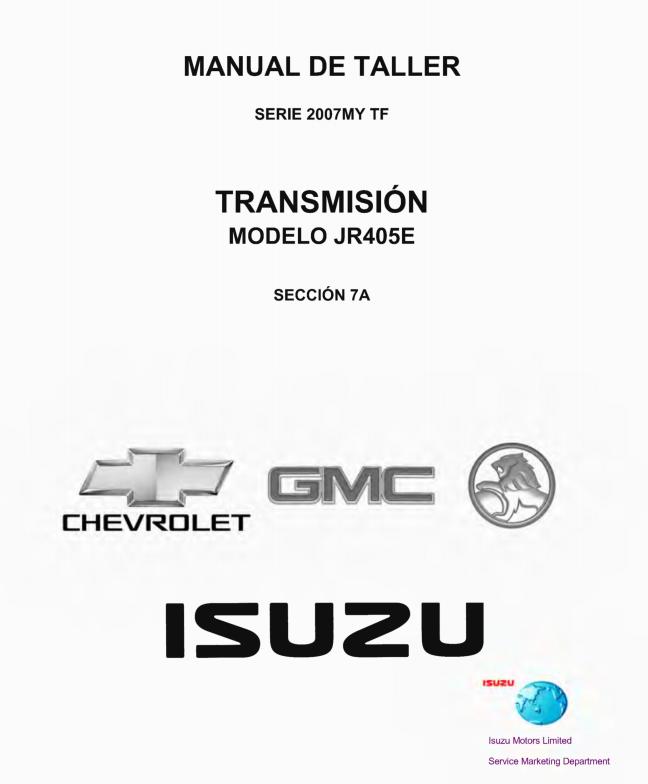 Isuzu Truck TF07 S Transmission Workshop Manual ES
