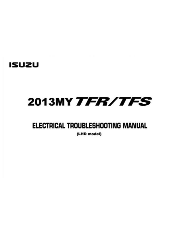 Isuzu Truck TF13 E Electrical Troubleshooting Manual