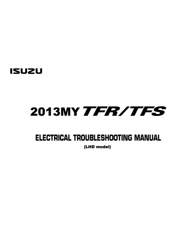 Isuzu Truck TF13 E Electrical Troubleshooting Manual