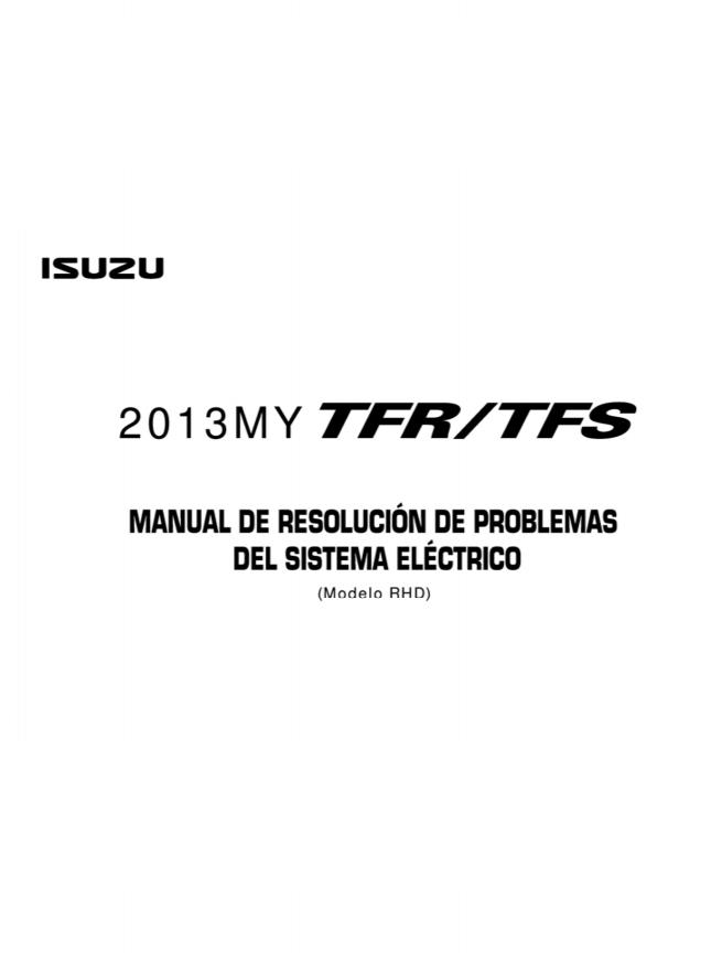 Isuzu Truck TF13 S Electrical Troubleshooting Manual ES
