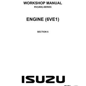 Isuzu Truck UB02 E Workshop Manual